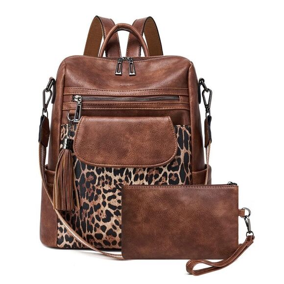 RESTOCKED Leopard Print Backpack - Picture 1 of 5